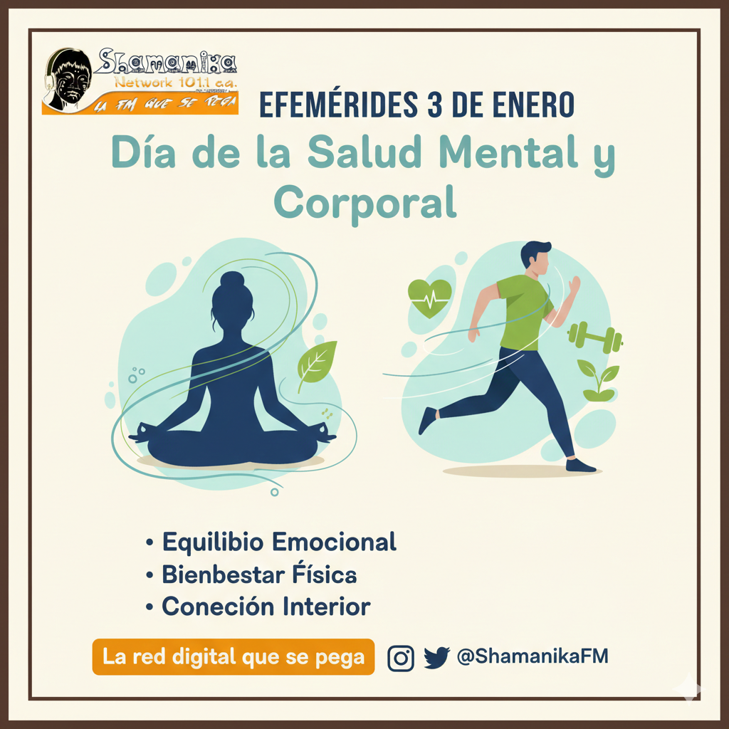 Efemérides: 3 de enero Día de la Salud Mental y Corporal.