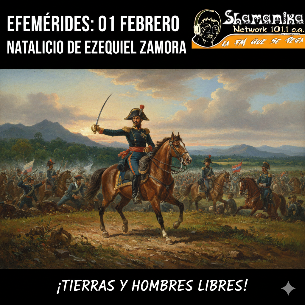Efemerides: 01 febrero Natalicio de Ezequiel Zamora (1817), el «General del Pueblo Soberano».