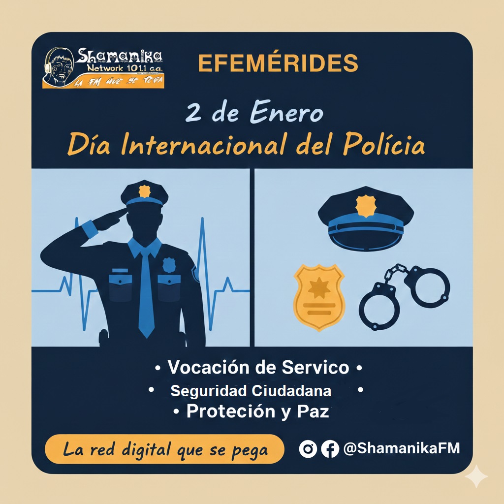 Efemérides: 2 de enero Día Internacional del Policía.