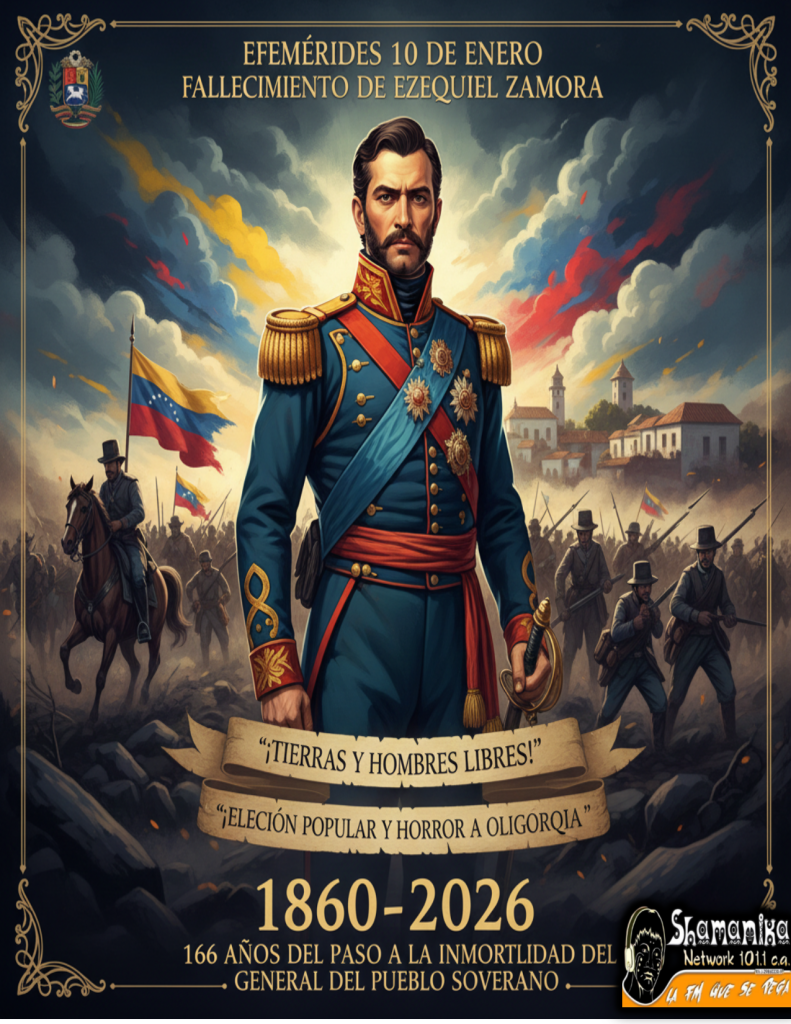 Efemerides: 10 de Enero de 1860 – Fallecimiento de Ezequiel Zamora 